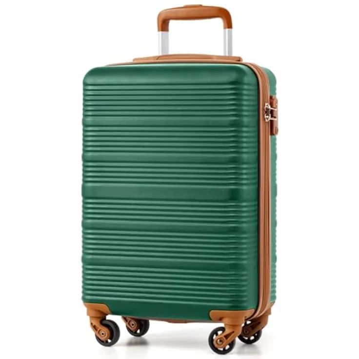 COOLIFE Handgepäck Koffer 55x35x20cm, leicht mit 4 Silent Spinner Rädern, TSA-Schloss, ABS-Hartschale für Ryanair & Easyjet