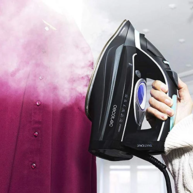 Cecotec Dampfbügeleisen 3D ForceAnodized 750 Smart. 3100 W, Doppelt eloxierte Bügelsohle. Dauerdampf 55 gr/min und Dampfstoß 200 gr/min. LCD Bildschirm. Anti-Kalk, Auto-Off, 400-ml-Tank, Eco-Modus – Bild 4