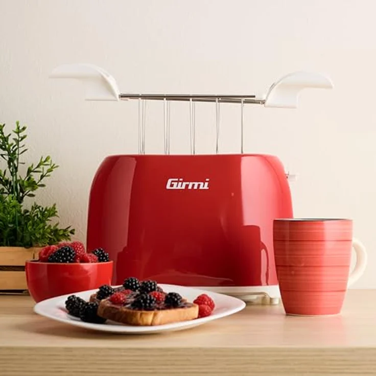 Girmi TP1002 Toaster, 750 W, Kunststoff, Rot – Bild 3