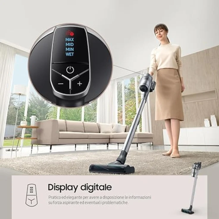 Samsung Jet 75 Complete Handstaubsauger VS20B75ACR5/WA, kabellos mit 200 Watt Saugkraft, 60 Minuten Akkulaufzeit, weiß – Bild 6