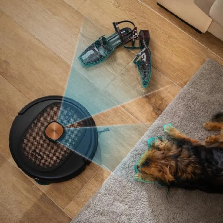 Cecotec Saugroboter Conga 10090 AI Spin Revolution Ultra Power Home Lifestyle, 10.000 Pa, App, Lasernavigation, Automatikentleerung, Künstliche Intelligenz, umgeht Objekte, 240 Minuten Akkulaufzeit, rot – Bild 5