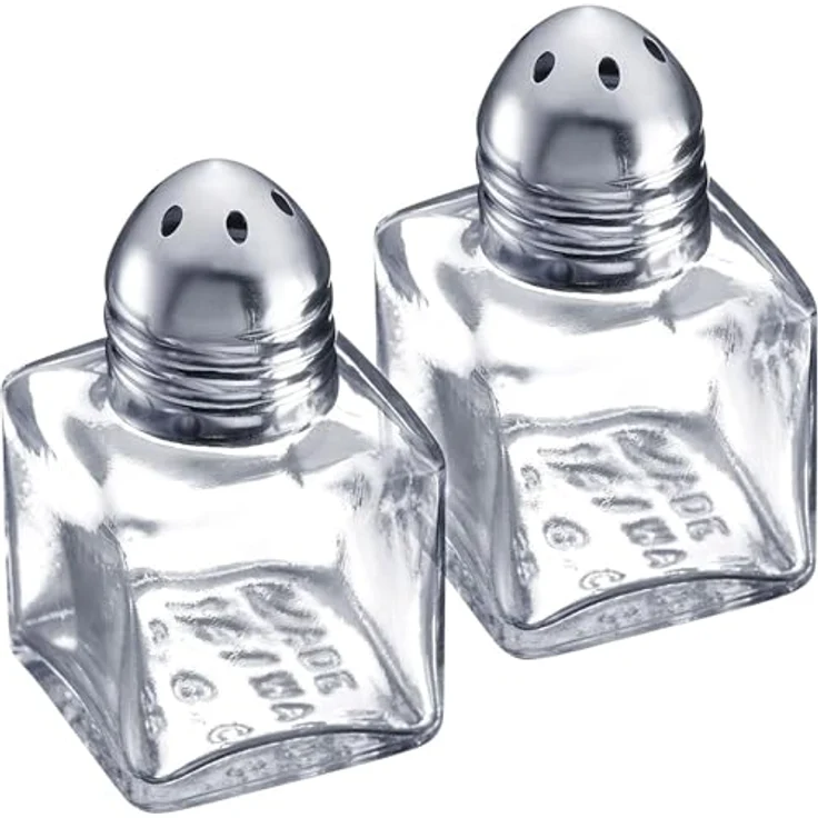 Westmark Mini-Universalstreuer-Set, 2-tlg, Fassungsvermögen: je 15 ml, Glas/Rostfreier Edelstahl, Transparent/Silber, 63072270 – Bild 1