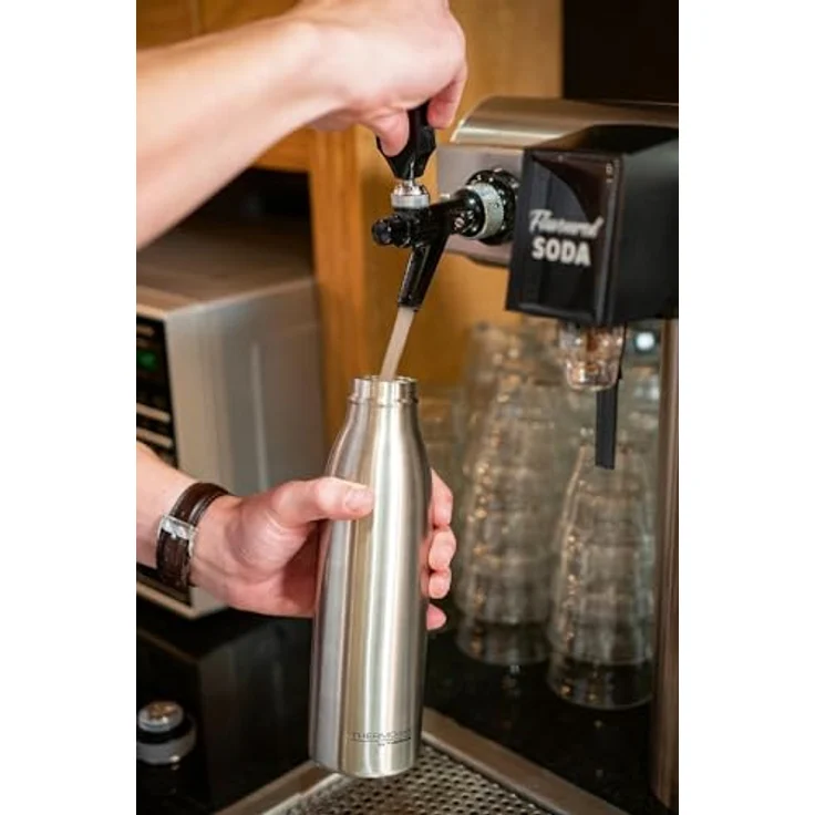 ThermoCafé by THERMOS 4067.205.050 Thermosflasche TC Bottle, Edelstahl mattiert 0,5 Liter, 12 Stunden heiß, 24 Stunden kalt, BPA-Free – Bild 3