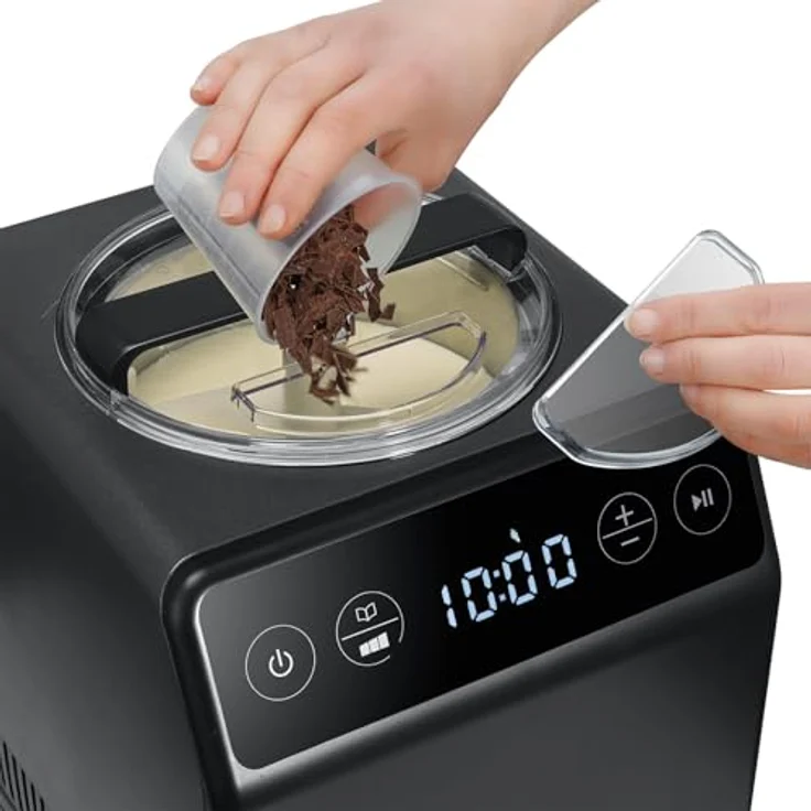 GRAEF Eismaschine IM706 | eisenglimmergrau | Eis und Joghurtmaschine | automatische Kühlfunktion, Rührfunktion | 2 Liter Eiscreme | akustischer Signalton – Bild 2