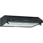 NEG Dunstabzugshaube NEG15-ATRB (schwarz) Edelstahl-Unterbau-Haube (Abluft/Umluft) und LED-Beleuchtung (60cm) Unterschrank- oder Wandanschluss