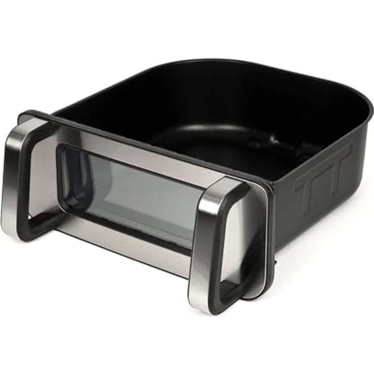 Girmi FG77 Heißluftfritteuse und Grill, 10 Liter, 2000 W, 50–230°C, Digitaldisplay, Smokeless Barbecue, Antihaft-Zubehör, Schwarz/Edelstahl – Bild 4