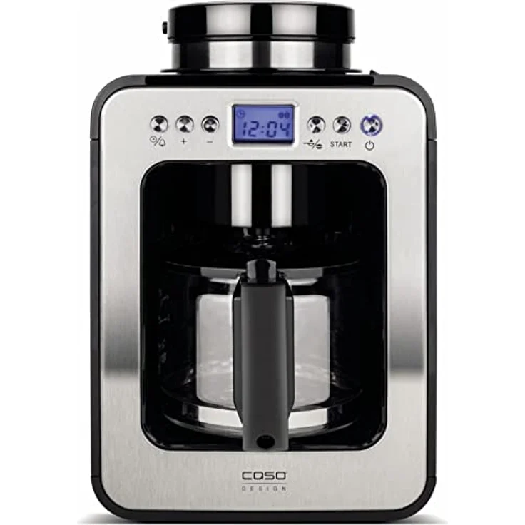 CASO Coffee Compact electronic ? Design- Kaffeemaschine mit Mahlwerk, 4 Tassen Kaffee, auch vorgemahlenes Kaffeepulver geeignet, Brüh- & Mahlwerk entnehmbar, LCD-Display, Timer, Warmhaltefunktion – Bild 3