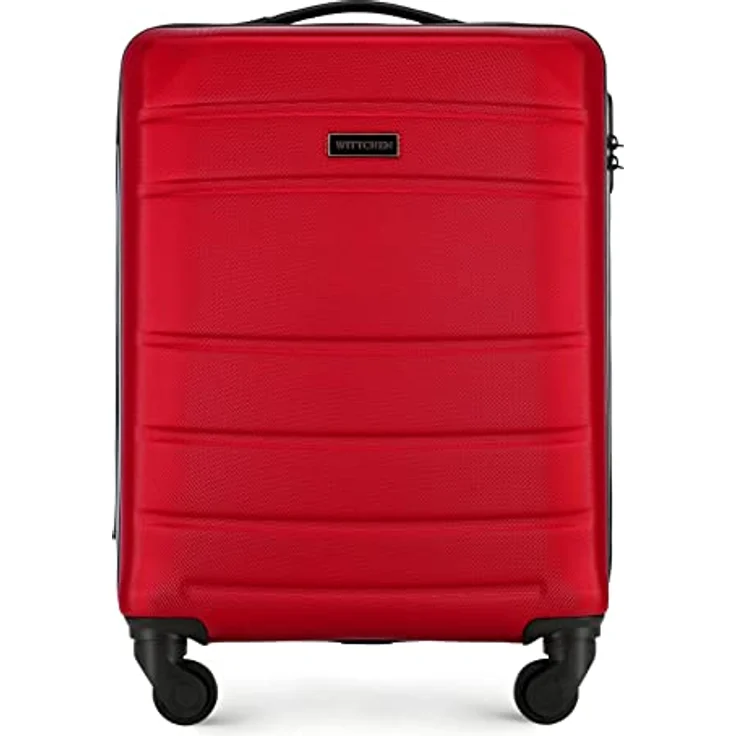 WITTCHEN Handgepäck Trolley Koffer Reisekoffer aus ABS Hartschalen Trolley 4 Rollen Kombinationsschloss Rot 56-3A-651-35 – Bild 1