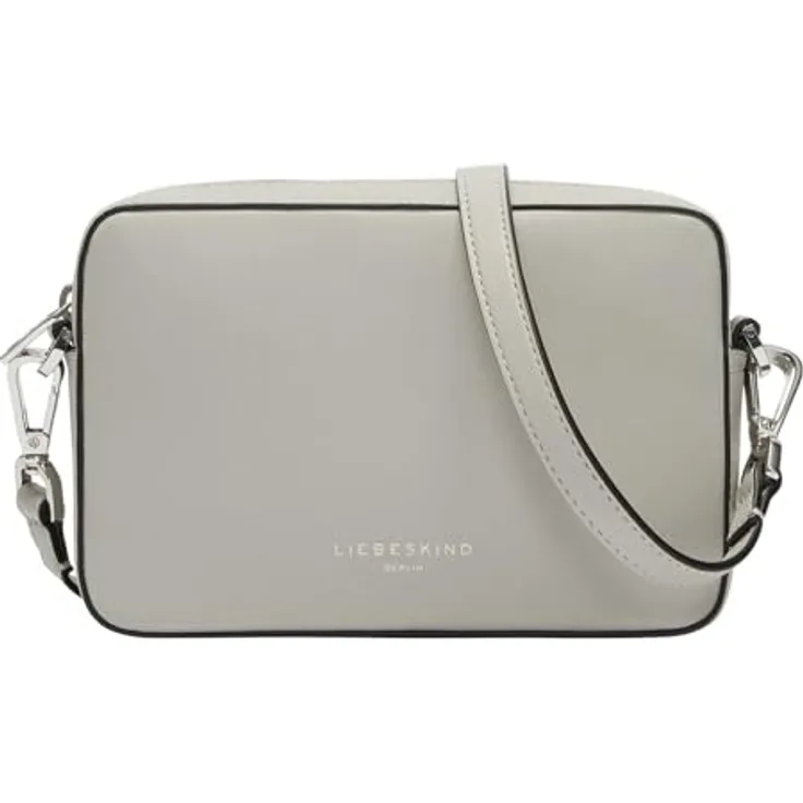 Liebeskind Berlin Hilla Camera-Bag S, Kleine Umhängetasche aus weichem Schafsleder mit Reißverschluss und abnehmbarem Schultergurt, schwarz