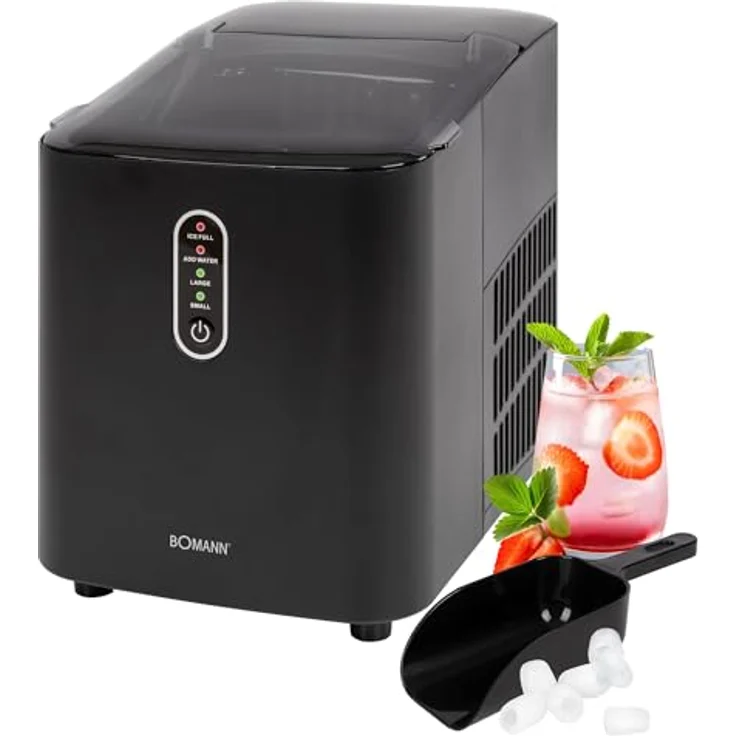 Bomann® Eiswürfelmaschine schnelle Produktion - Eiswürfel in 10 Minuten | bis zu 10kg Eis in 24 Std. | Eiswürfel Maschine mit 2 Eiswürfelgrößen & 1,1L Wassertank | inkl. Eis-Schaufel | EWB 6068 CB – Bild 1