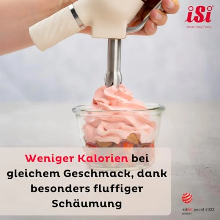 iSi Creative Whip Premium Sahnespender 500ml, Wave Green, aus Edelstahl, inkl. 3 Edelstahltüllen, 2 iSi Sahnekapseln, spülmaschinenfest – Bild 3