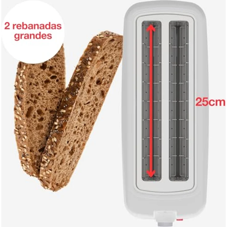 Solac Buon Giorno Double Toaster, 1200 W, 6-stufige Auswahl, selbstzentrierendes System, extra Erhöhung, abnehmbare Krümelschublade, Kabelaufbewahrung – Bild 5