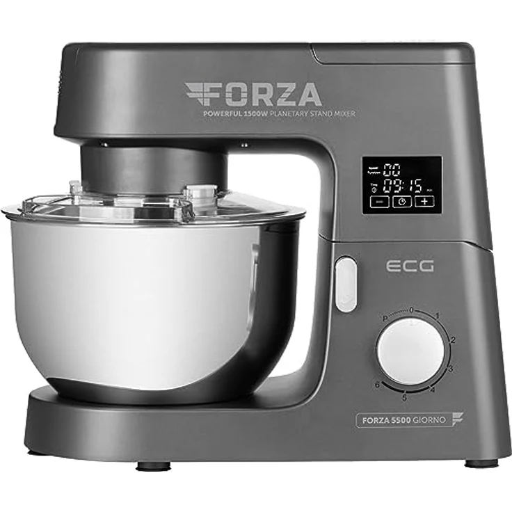 ECG FORZA 5500, Küchenmaschine, Schwarz, Silber – Bild 1