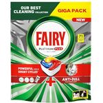 Fairy Spülmaschinen Tabs Platinum Plus, All in One, 71 Stück, effektive Reinigung mit Zitrone
