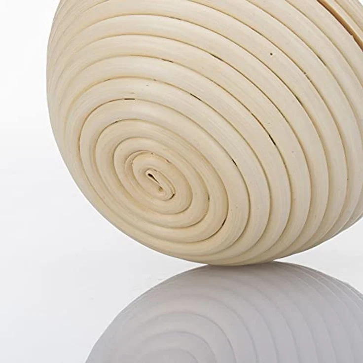 Westmark Gärköbchen-Set, 2tlg., Gärkörbchen rund + Bezug, Peddigrohr/Baumwolle, Hellbeige/Beige, 3208227B – Bild 3