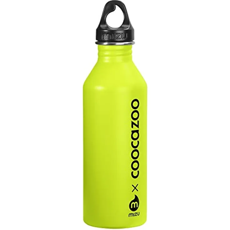 coocazoo Edelstahl-Trinkflasche, Lime, Drehverschluss, aus Edelstahl, ohne Weichmacher, geschmacksneutral, für Schule & Freizeit, für kohlensäurehaltige Getränke geeignet, recyclebar, 0,75L