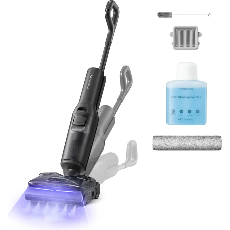 Roborock F25 Steam, Nass Trockensauger mit 25.000 Pa Saugkraft, 180 °C Dampfmopp und Selbstreinigung bei 95 °C, flaches Design