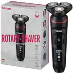 Beurer MN8X Rotationsrasierer, 360°-Flex Rasierkopf, wasserdicht, Schnelladefunktion, LED-Anzeige