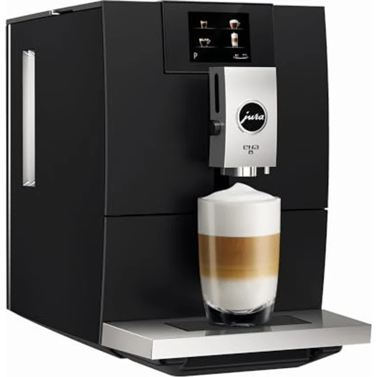 Jura ENA 8 Touch (Modell 2019) 15339 Metropolitan Black Kaffeevollautomat, Keramikmahlwerk, 1450 Watt, schwarz – Bild 2