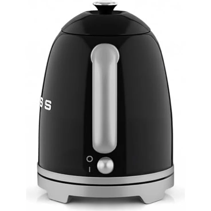SWEISS KTS9 Elektrischer Wasserkocher, 1 l, Vintage-Stil, Edelstahl, 1000 W, 360° drehbarer Boden, Schwarz, automatische Abschaltung, sichtbarer Wasserstand – Bild 4