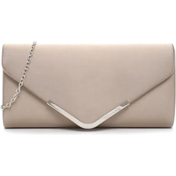 Tamaris Amalia, Clutch in Beige mit abnehmbarem Umhängeriemen und Magnetdruckknopf – Bild 1