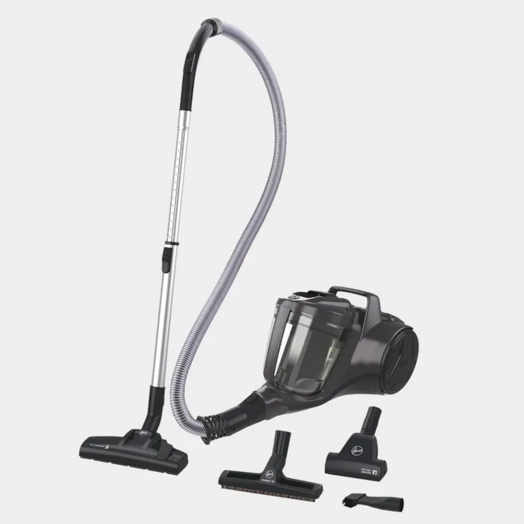 Hoover Bodenstaubsauger Hoover HP1 Bodenstaubsauger ohne Beutel - mit Tierhaar-Düse [HP120PET] - Große 2L-Behälterkapazität, ultra kompaktes Design, geeignet für alle Bodenarten, Hoover Parkettdüse, für Haustierbesitzer, großer Arbeitsradius