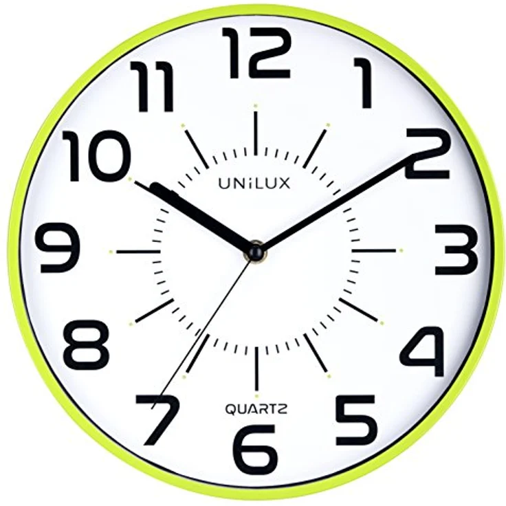 Unilux Wanduhr pop 28,5cm in grün, großes Ziffernblatt, ohne Ticken – Bild 1