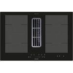 Oranier Flächen-Induktionskochfeld 80 cm mit Dunstabzug - großes Kochfeld mit Abluft-Umluft Kochfeldabzug & Slider Bedienung - 4 Kochzonen KFA590