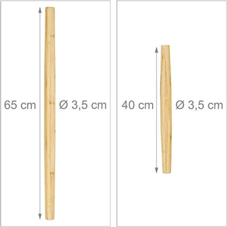 Relaxdays 10028813 Teigroller 65 & 40 cm Braun – Bild 4