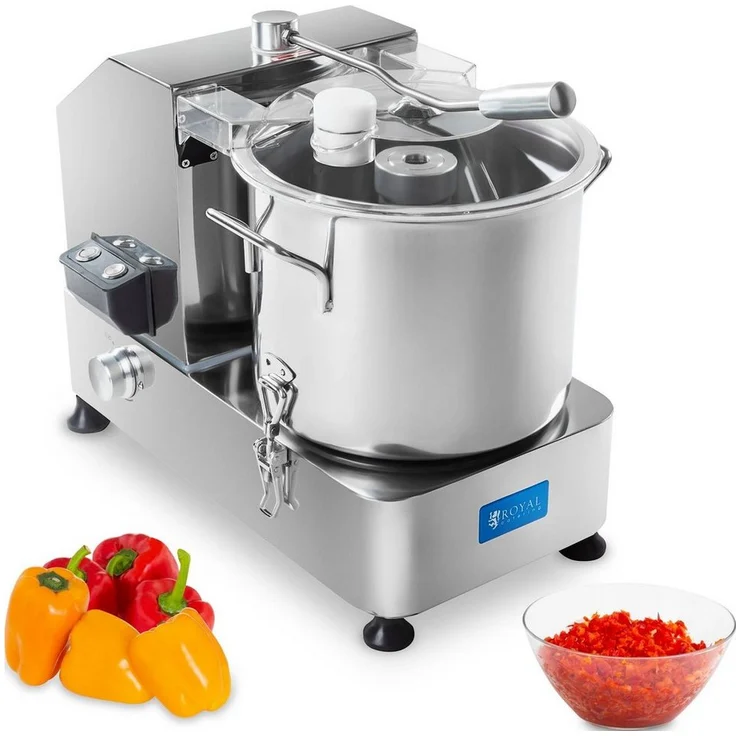 Royal Catering Gemüseschneider 12L Edelstahl Gastro, 2000 W, Profi-Tischcutter mit 1.200 Watt Leistung – Bild 1