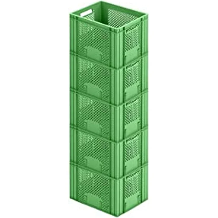PROREGAL CHEFGASTRO SuperSparSet 5x Eurobehälter Obst- und Gemüsekasten | HxBxT 27,2x30x40cm | 26 Liter | Grün | Stabiler Obst- & Gemüsekasten, ideal für Lebensmittel – Bild 5