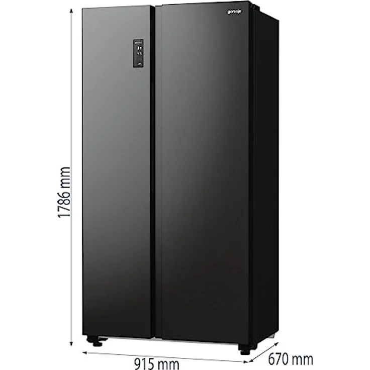 Gorenje NRR 9185 DABXL Side by Side Kühl-Gefrierkombination, EEK D, Convert Active, No Frost Plus, Multi Flow Kühlung, Fast Freeze, LED Display, Inverter Kompressor, schwarz - Preisvergleich – Bild 2