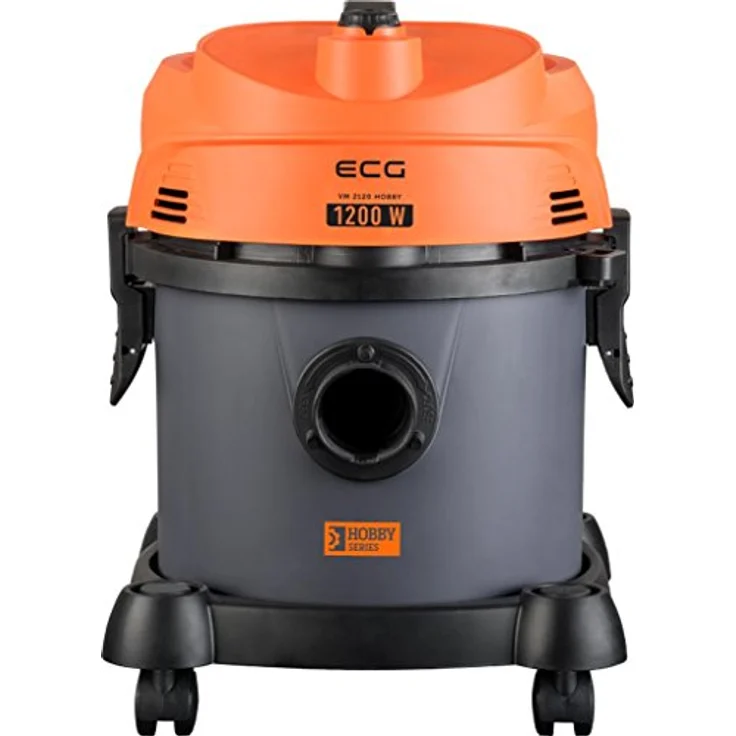 ECG VM 2120 Hobby Nass- und Trockensauger, Haus- & Garagen- & Autoreinigung, Nass- & Trockenfunktion, 12 l, 1200 W, Orange-grau-schwarz – Bild 2