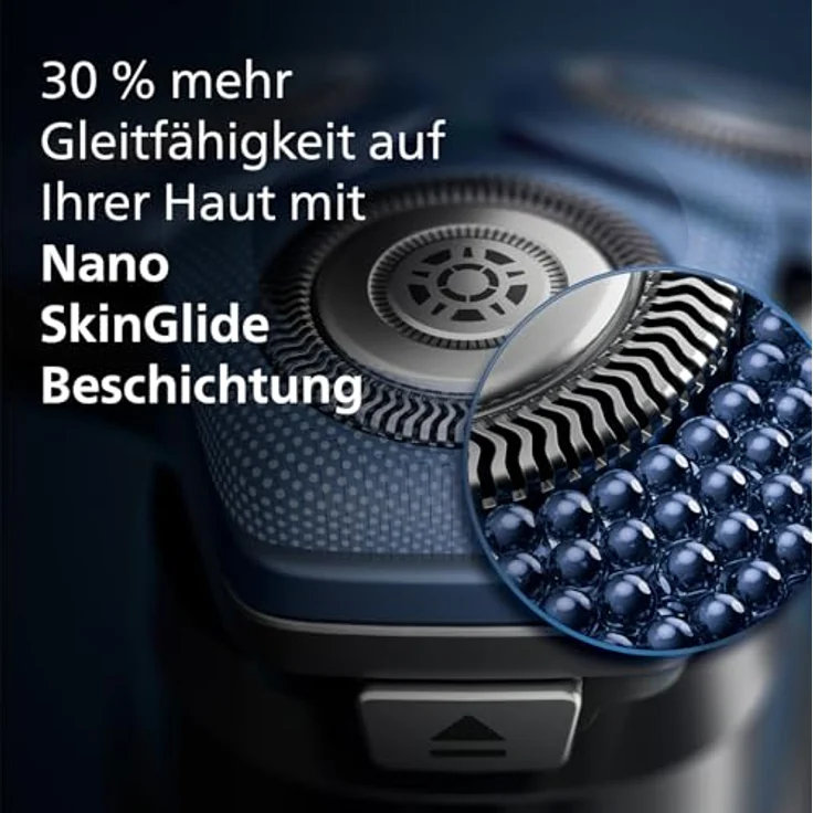 Philips Shaver S7000 – Elektrischer Nass- und Trockenrasierer mit SkinIQ-Technologie in Dark Chrome, ausklappbarem Trimmer, Reinigungsstation, Reinigungskartusche & Philips OneBlade (Modelle S7887/78) – Bild 3