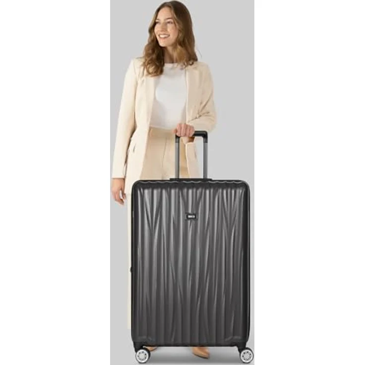 Brics Cervia 2.0, Hartschalenkoffer Trolley L 77 cm mit Dehnfalte, 4 Rollen, Grau, (107 l) – Bild 7