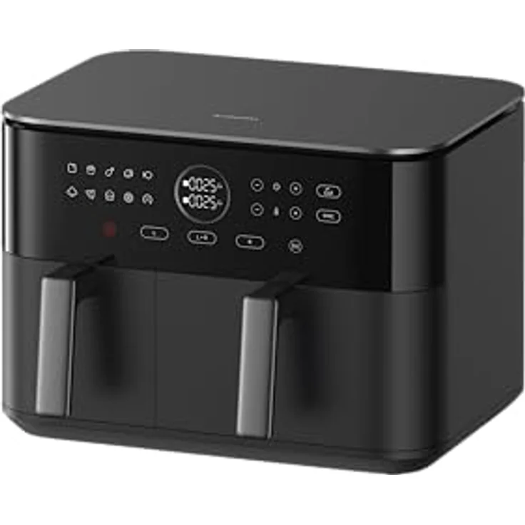 Xiaomi Dual Zone Air Fryer 10L, Heißluftfritteuse mit 2 Fächern (3,5L und 6,5L), 230°C, SYNC-Funktion, 9 Modi, 2700W, fettarm, Touch-Bedienung, spülmaschinenfest, Schwarz – Bild 1