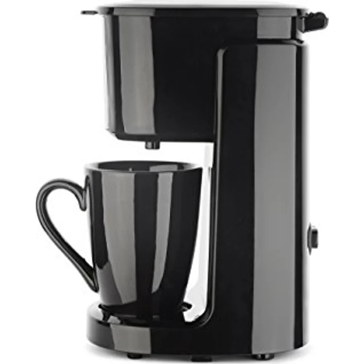 grossag Single-Kaffeemaschine KA 8.17 Schwarz-Edelstahl 1- Tassen Kaffeeautomat 150ml Permanent-Filter 380W – Bild 4