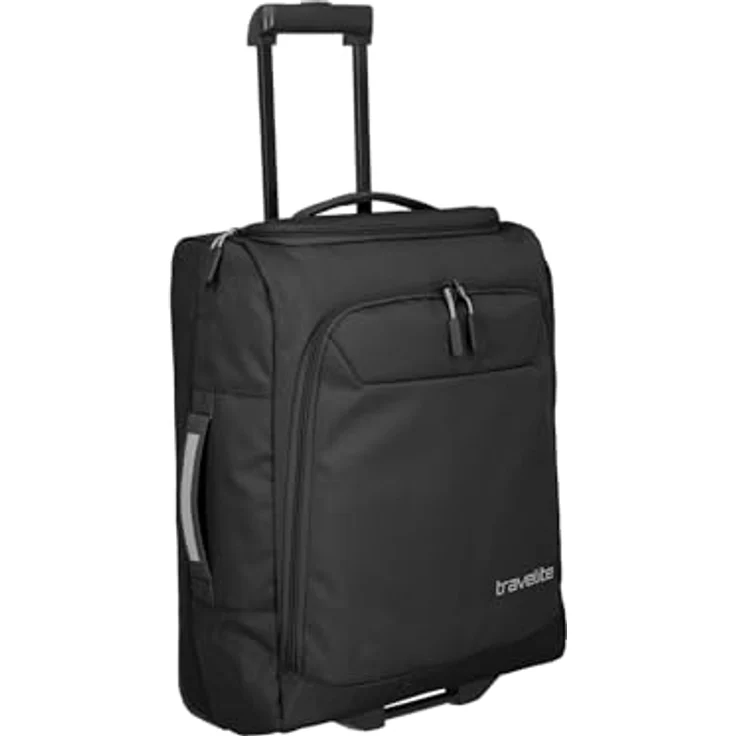 Travelite Trolley Reisetasche mit Rollen klein, Kick Off, 55 cm, 44 Liter, Schwarz – Bild 3