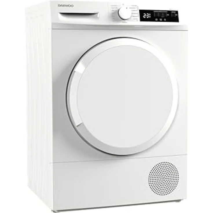 Daewoo T7HT1WA3DE Wärmepumpentrockner/A+++ / 7 kg / 15 Programme inkl. 45 min Kurzprogramm/LED-Trommelbeleuchtung/Knitterschutz/Weiß – Bild 2