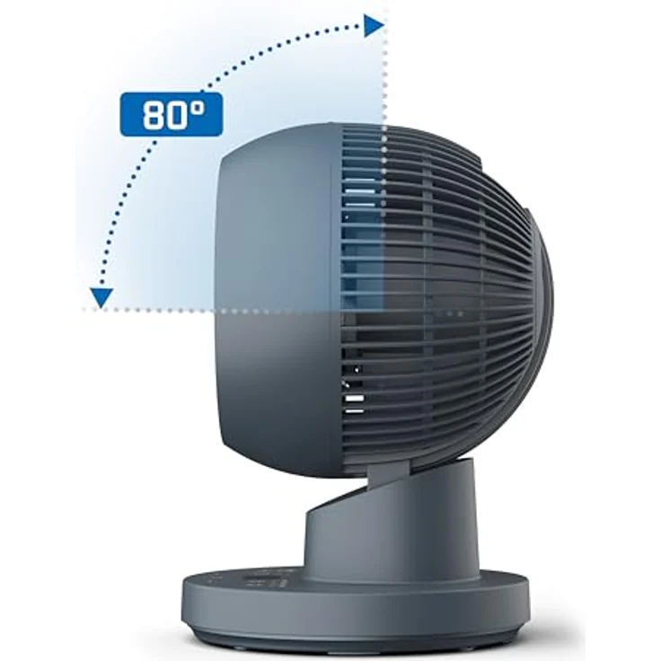 Rowenta Turbo Swift Compact Tischventilator, multidirektionale Schwenkfunktion, 12 Geschwindigkeitsstufen, 12h Timer, kompakt, extrem leise, Blau, QV2540F0 – Bild 3