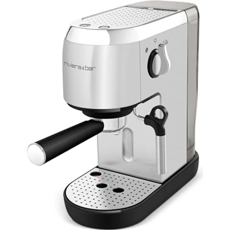 Riviera & Bar BCE350, Edelstahl Espressomaschine mit 1,4 l Wassertank, 1400 W, 19 bar Druck – Bild 1