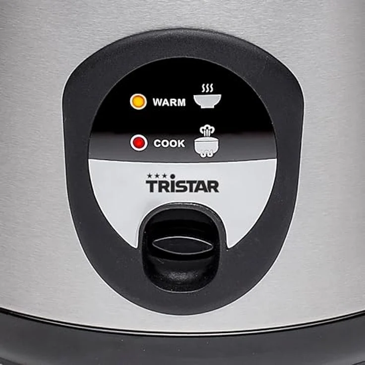 Tristar RK-6129 Reiskocher, 2,2 l Inhalt, Warmhaltefunktion, 900 Watt, schwarz silber – Bild 3