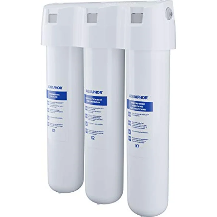 Aquaphor AQUAPHOR Crystal TRIO Aktivkohle Wasserfilter mit 1 Wege Wasserhahn - Mikrofiltration bis 0,8 Mikrometer, Kohleblock mit Keimsperre – Bild 4