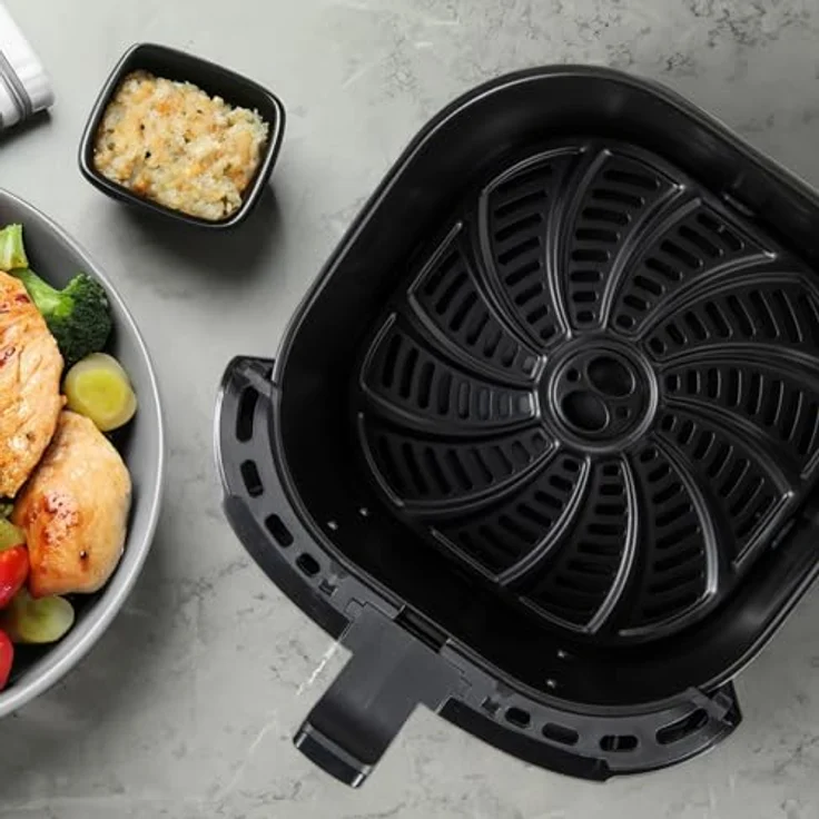 Bergner COPPERLY Heißluftfritteuse 1800W 6.9L, PFAS-frei mit 8 Kochprogrammen, Keramikbeschichtung, Temperaturregelung 80-200°C, Timer bis 30 min, modernes Kupferdesign, ölfreies Braten – Bild 5