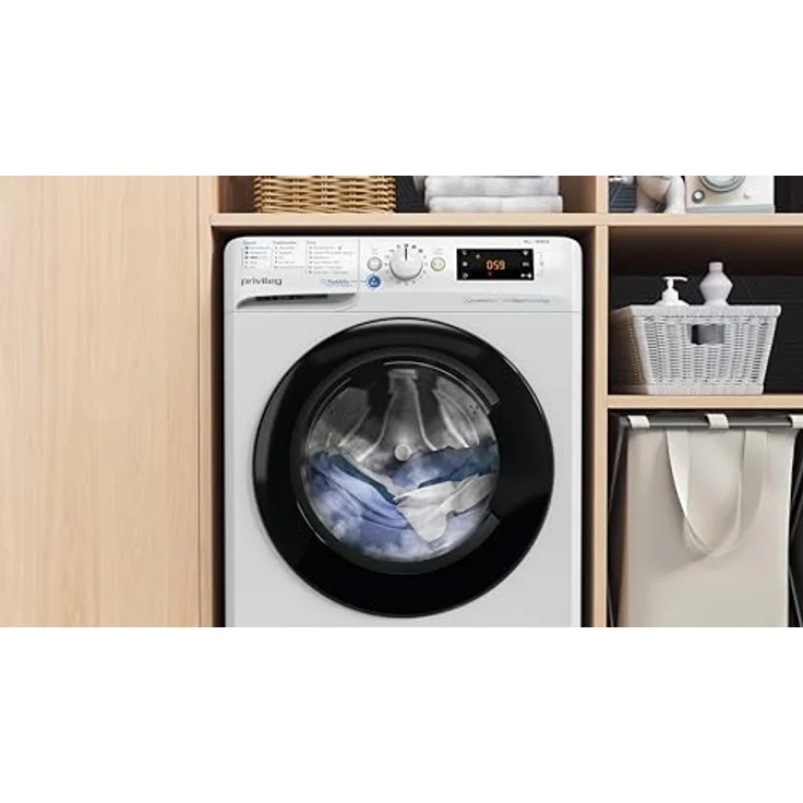 Privileg PWFV X 953 A Waschmaschine Frontlader/1400 U/min/9 kg/EEK A/Push & Go Steam/Dampf-Programme/Schnell 45min Volle Ladung/Schnell-Programme(20/45/60 Min.)/Inverter-Motor/Mehrfachwasserschutz – Bild 3