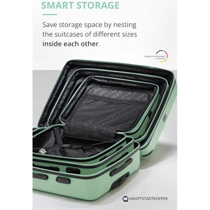 Hauptstadtkoffer Spree Mittelgroßer Koffer Hartschale Trolley, 65 cm, TSA, 74 Liter, mint – Bild 10