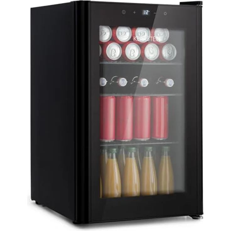 Klarstein Mini Kühlschrank mit Glastür & LED, 70L, Indoor/Outdoor, Leise, Edelstahl – Bild 1