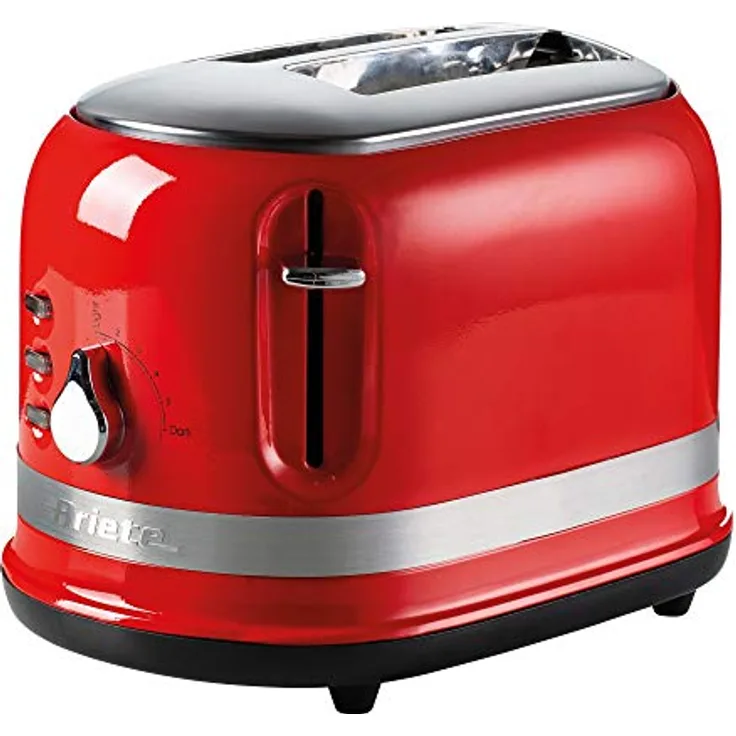 Ariete Edelstahl 2-Schlitz-Toaster moderna 815W rot