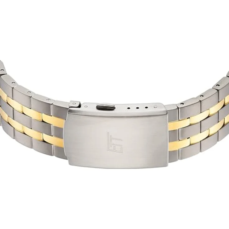 ETT Eco Tech Time EGT-11722-52M, Funk Solar Herren Uhr Analog mit Titan Armband, graues Zifferblatt, wasserdicht bis 10 Bar, Weltzeit- und Stoppfunktion – Bild 3