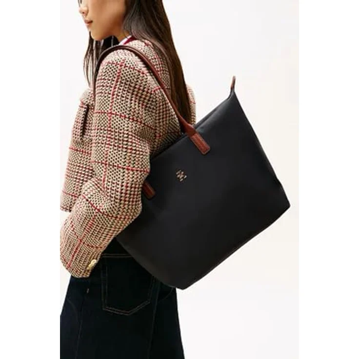 Tommy Hilfiger TH Popette Shopper Tasche, 48 cm, schwarz, 100% Nylon – Bild 5
